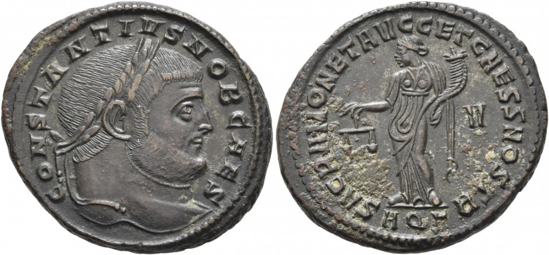 Constantius I, as Caesar, 293-305. Follis (Bronze, 29 mm, 10.18 g, 6 h), Aquilei...