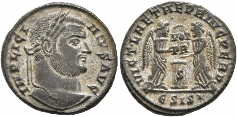 Licinius I, 308-324. Follis (Silvered bronze, 19 mm, 3.17 g, 12 h), Siscia, 319-...