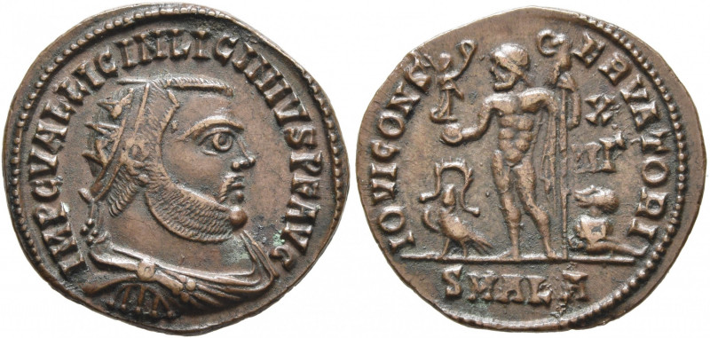 Licinius I, 308-324. Follis (Bronze, 20 mm, 2.62 g, 11 h), Alexandria, 321-324. ...