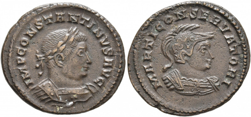 Constantine I, 307/310-337. Follis (Bronze, 24 mm, 4.99 g, 7 h), Treveri, 310-31...