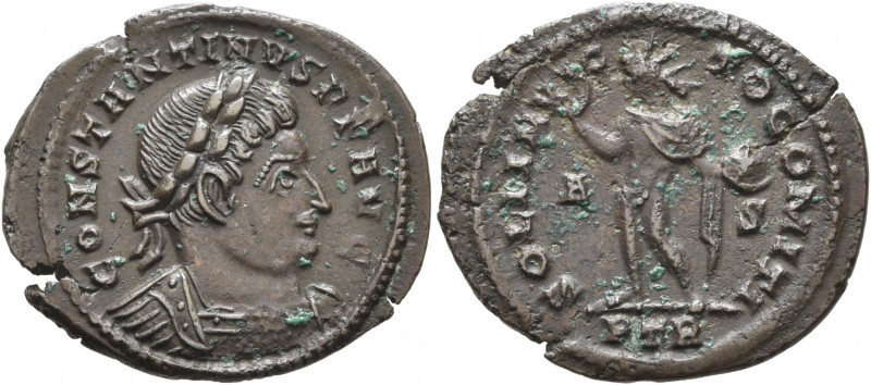 Constantine I, 307/310-337. Follis (Bronze, 22 mm, 2.76 g, 6 h), Treveri, 315-31...