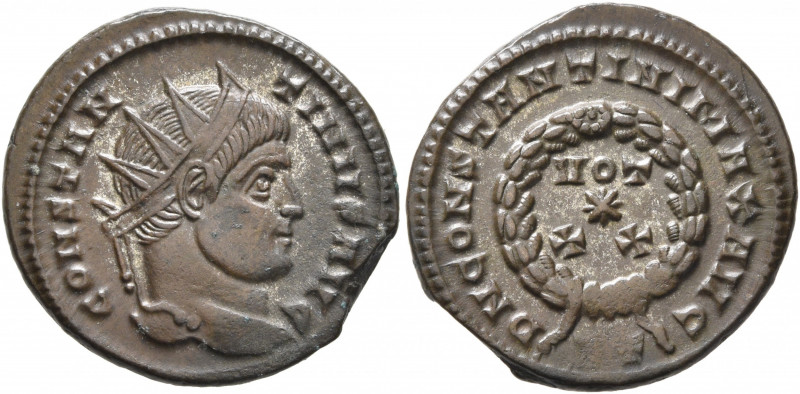 Constantine I, 307/310-337. Follis (Silvered bronze, 19 mm, 3.12 g, 12 h), Ticin...