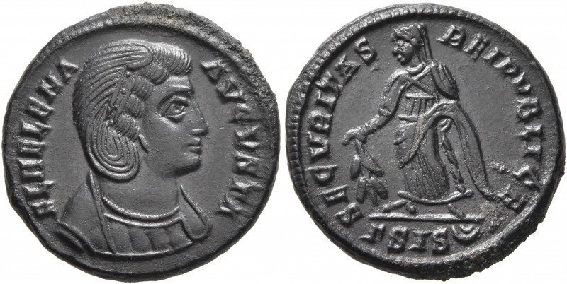 Helena, Augusta, 324-328/30. Follis (Bronze, 18 mm, 3.53 g, 6 h), Siscia, 328-32...