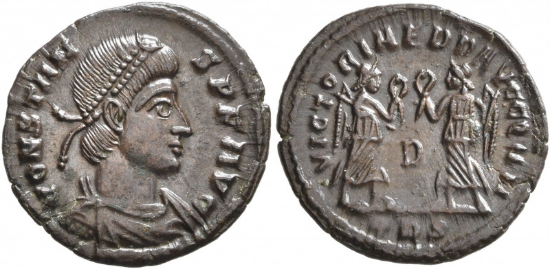 Constans, 337-350. Follis (Bronze, 17 mm, 1.46 g, 1 h), Treveri, 347-348. CONSTA...