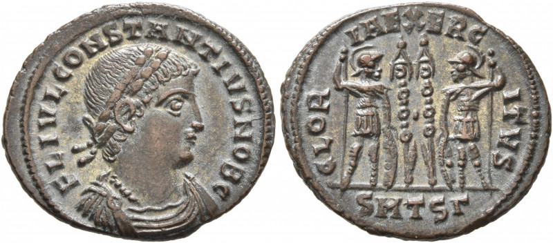 Constantius II, as Caesar, 324-337. Follis (Silvered bronze, 19 mm, 2.25 g, 6 h)...