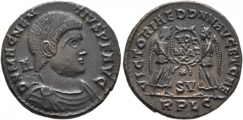 Magnentius, 350-353. Maiorina (Bronze, 21 mm, 4.83 g, 1 h), Lugdunum. D N MAGNEN...