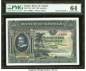 Serial Number 1 Angola Banco De Angola 500 Angolares 1.6.1927 Pick 76a PMG Choice Uncirculated 64. A highest denomination African rarity, seldom seen ...