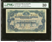 Australia Commonwealth of Australia 50 Pounds ND (1918) Pick 8d PMG Very Fine 30. Over the course of nearly 40 years, this high denomination note was ...