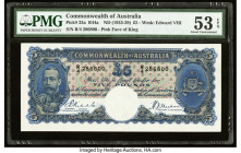 Australia Commonwealth Bank of Australia 5 Pounds ND (1933-39) Pick 23a R44a PMG About Uncirculated 53 EPQ. A handsome and original example of this hi...