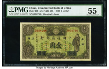 China Commercial Bank of China, Amoy 1 Dollar 1929 Pick 11b S/M#C293-60b PMG About Uncirculated 55. A desirable image of Confucius graces the front of...