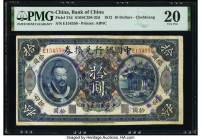 China Bank of China, Chehkiang 10 Dollars 1.6.1912 Pick 27d S/M#C294-32d PMG Very Fine 20. The 1912 "Emperor" series is globally popular and it is cho...
