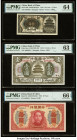 China Bank of China 10 Cents = 1 Chiao; 1 Dollar or Yuan; 10 Yuan 9.1918 (2); 1941 Pick 48b; 51m; 95 Three Examples PMG Choice Uncirculated 64; Choice...