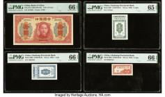 China Group Lot of 4 Examples PMG Gem Uncirculated 66 EPQ (3); Gem Uncirculated 65 EPQ. This lot includes the following Pick numbers: 95, S880, S881 a...