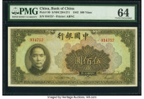 China Bank of China 500 Yuan 1942 Pick 99 S/M#C294-271 PMG Choice Uncirculated 64. This note is part of three denominations that make up the final ser...