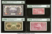 China Group Lot of 4 Examples PMG Superb Gem Unc 67 EPQ; Gem Uncirculated 65 EPQ; Choice Uncirculated 64; Choice Uncirculated 63. This lot includes th...