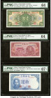 China Group Lot of 5 Examples PMG Superb Gem Unc 67 EPQ; Choice Uncirculated 64 (3); About Uncirculated 50. This lot includes the following Pick numbe...
