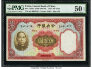 China Central Bank of China 500 Yuan 1936 Pick 221a S/M#C300-106 PMG About Uncirculated 50 EPQ. An excellent, highest denomination example printed by ...