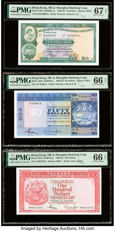 Hong Kong HSBC 1983 Denomination Set of 5 Examples PMG Superb Gem Unc 67 EPQ (2)...