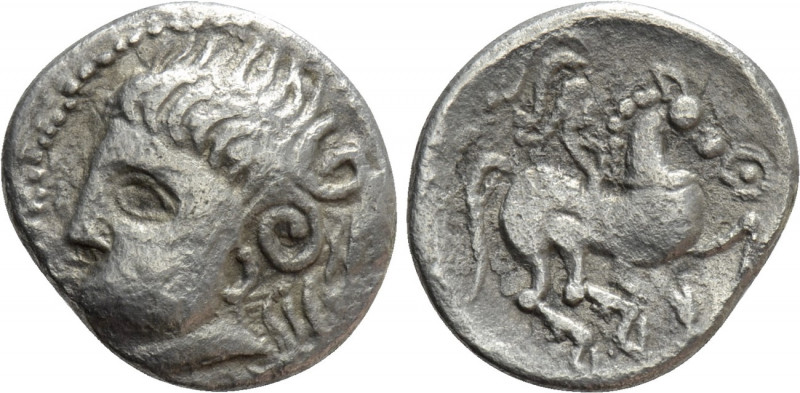 EASTERN EUROPE. Uncertain tribe. Drachm (Circa 2nd-1st century BC). 

Obv: Sty...