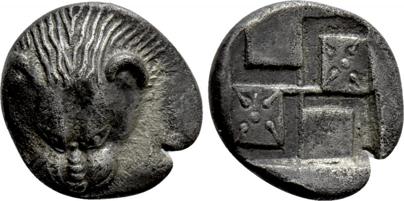 CIMMERIAN BOSPOROS. Pantikapaion. Diobol (Circa 460-450 BC). 

Obv: Lion’s hea...