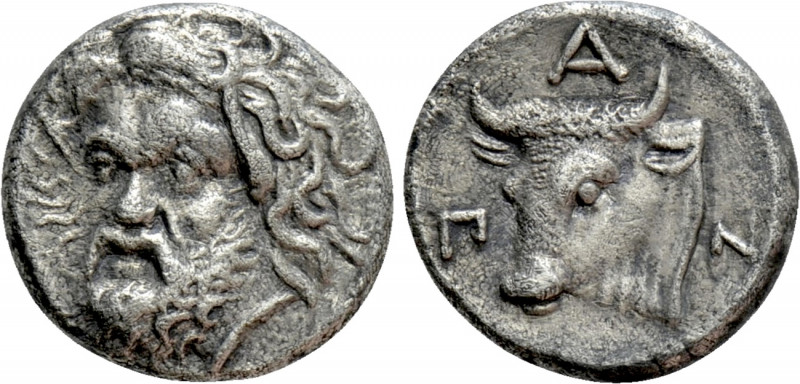 CIMMERIAN BOSPOROS. Pantikapaion. Drachm (Circa 340-325 BC).

Obv: Bearded hea...