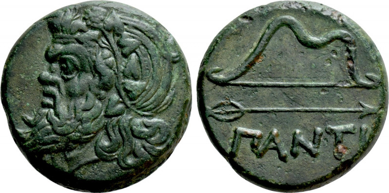 CIMMERIAN BOSPOROS. Pantikapaion. Ae (Circa 340-325 BC). 

Obv: Wreathed head ...