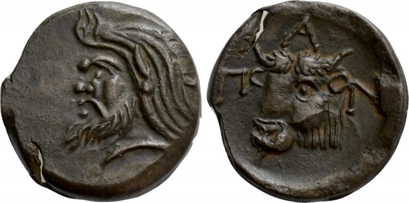 CIMMERIAN BOSPOROS. Pantikapaion. Ae (Circa 325-310 BC). 

Obv: Wreathed head ...