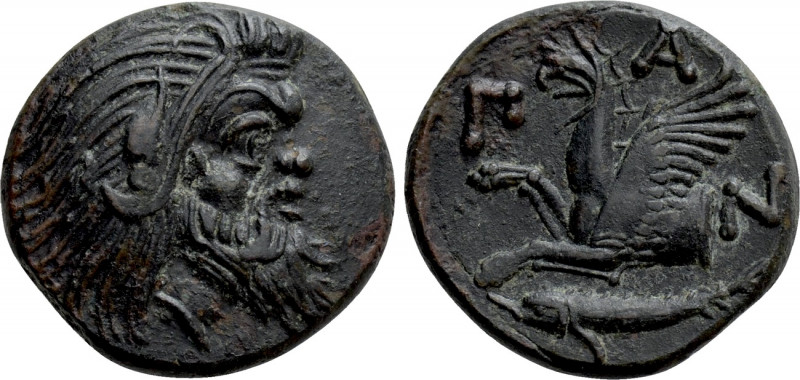 CIMMERIAN BOSPOROS. Pantikapaion. Ae (Circa 310-304/3 BC). 

Obv: Bearded head...