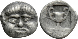 THRACO-MACEDONIAN REGION. Uncertain. 5th century BC. AR Hemiobol