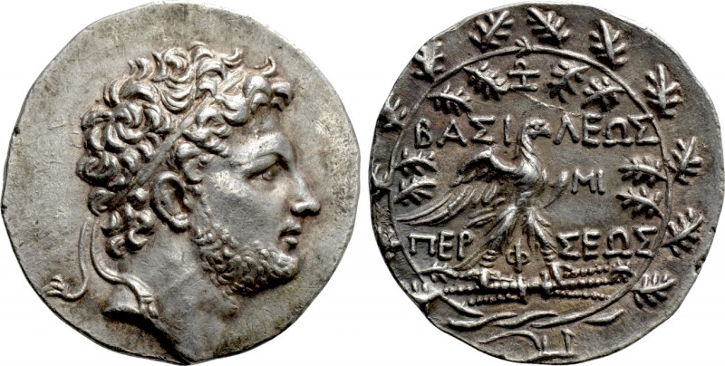 KINGS OF MACEDON. Perseus (179-168 BC). Tetradrachm. Pella or Amphipolis. Zoilos...