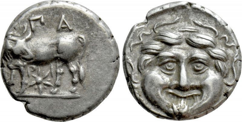MYSIA. Parion. Hemidrachm (4th century BC). 

Obv: ΠΑ / ΡΙ. 
Bull, with head ...
