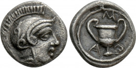 LESBOS. Methymna. Obol (Circa 450/40-406/379 BC)