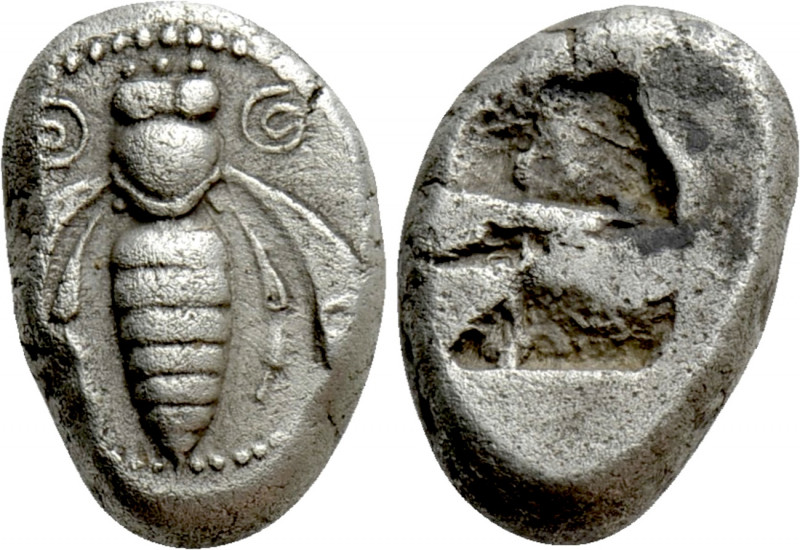 IONIA. Ephesos. Drachm (Circa 500-420 BC).

Obv: Bee; tendrils above.
Rev: Qu...