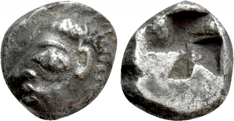 IONIA. Kolophon. Diobol (Circa 530/25-500 BC). 

Obv: Archaic head of Apollo l...