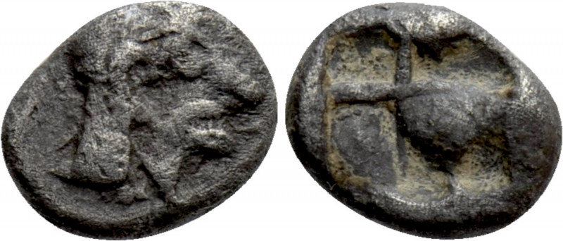 IONIA. Kolophon(?). Hemiobol (Circa 450-410 BC). 

Obv: Female head right.
Re...