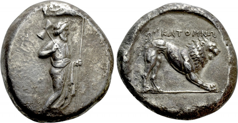 SATRAPS OF CARIA. Hekatomnos (392-376 BC). Tetradrachm. 

Obv: Zeus Labraundos...