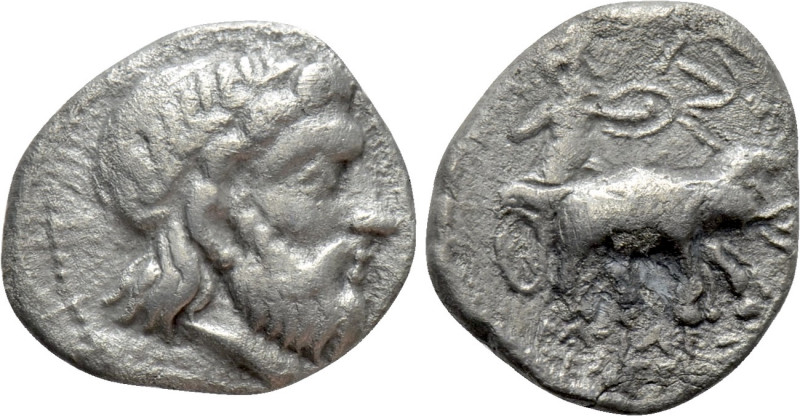SELEUKID KINGDOM. Seleukos I Nikator (312-281 BC). Hemidrachm. Aï Khanoum. 

O...