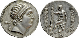 KINGS OF BAKTRIA. Indo-Greek kingdom. Euthydemos I Theos Megas (Circa 225-200/195 BC). Tetradrachm. Mint A (near Aï Khanoum)