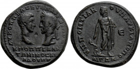 MOESIA INFERIOR. Marcianopolis. Macrinus, with Diadumenian (217-218). Ae Pentassarion. Pontianus, legatus consularis