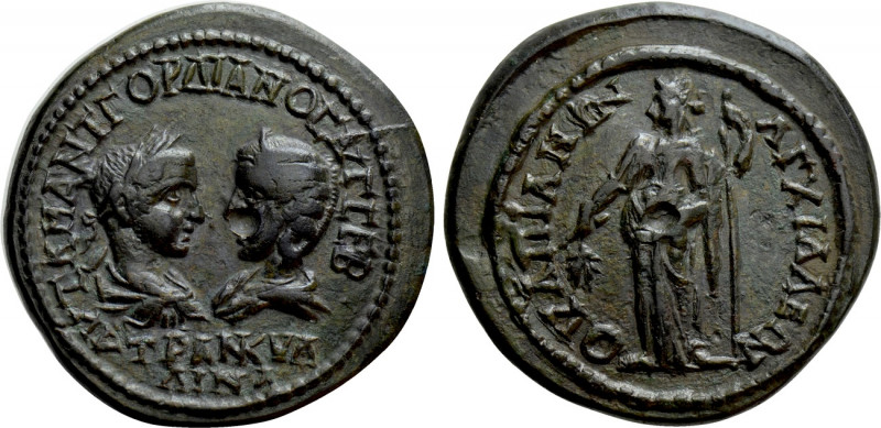 THRACE. Anchialus. Gordian III with Tranquillina (238-244). Ae. 

Obv: AVT K M...