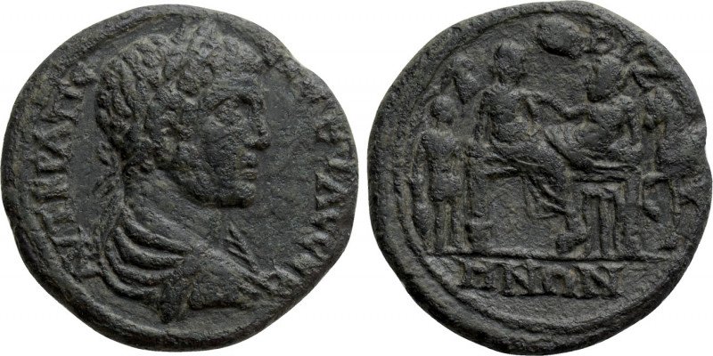 THRACE. Bizya. Geta (209-211). Ae. 

Obv: AVTKPA Π CЄΠ ΓЄTAC CEB. 
Laureate, ...