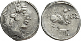 Q. TITIUS. Denarius (After 75 BC). Contemporary imitation of Rome