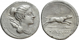 C. POSTUMIUS. Denarius (73 BC). Rome