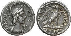 M. PLAETORIUS M.F. CESTIANUS. Denarius (57 BC). Rome