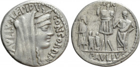 L. AEMILIUS LEPIDUS PAULLUS. Denarius (62 BC). Rome