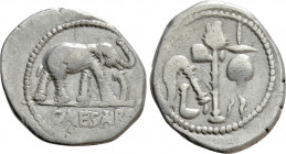 JULIUS CAESAR. Denarius (49 BC). Military mint traveling with Caesar