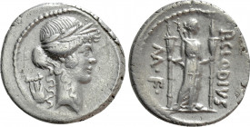 P. CLODIUS M.F. TURRINUS. Denarius (42 BC). Rome