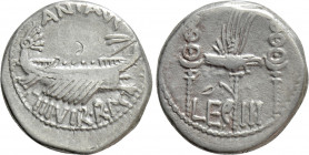 MARK ANTONY. Denarius (32-31 BC). Patrae(?). Legionary issue