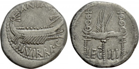 MARK ANTONY. Denarius (32-31 BC). Uncertain mint, possibly Patrae