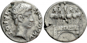 AUGUSTUS (27 BC-14 AD). Fourreé Denarius. Uncertain Italian mint, possibly Rome